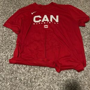 Red Nike Canada Basketball T-Shirt